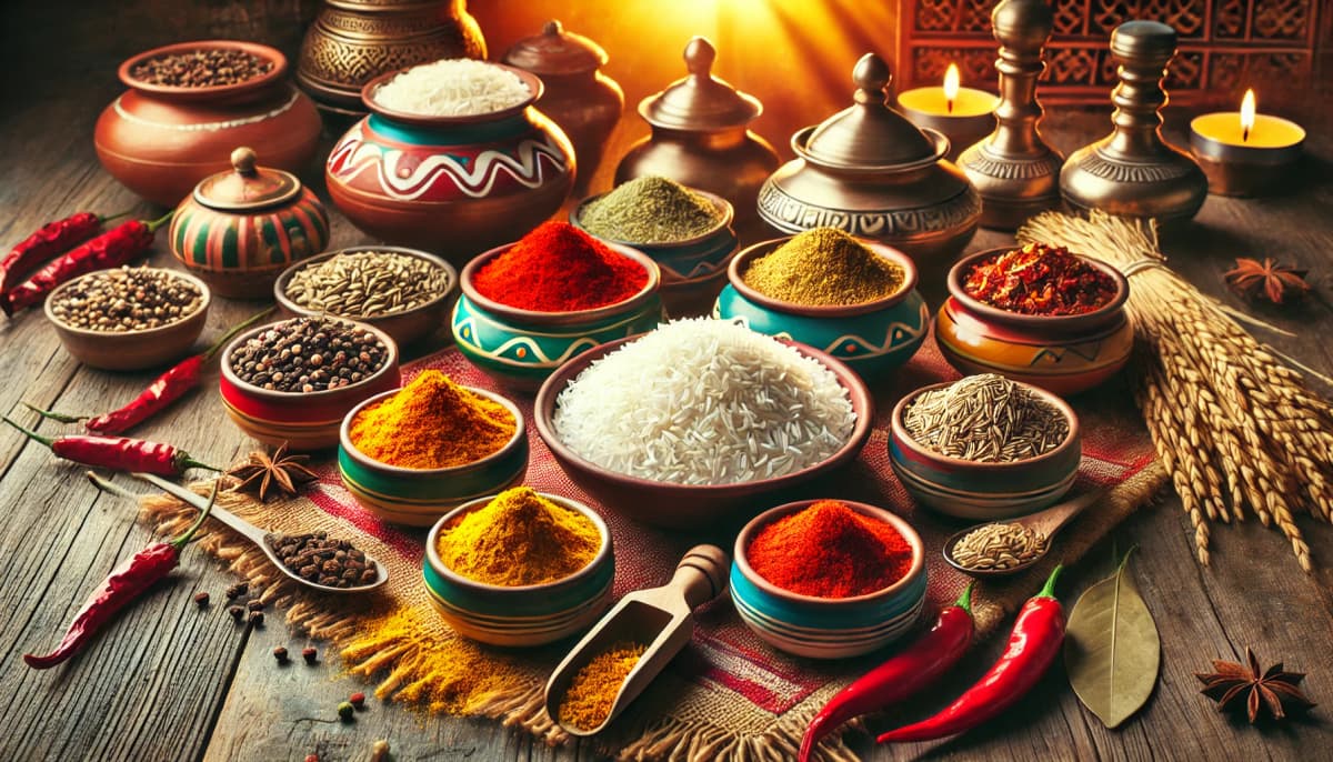 Vibrant Indian spices